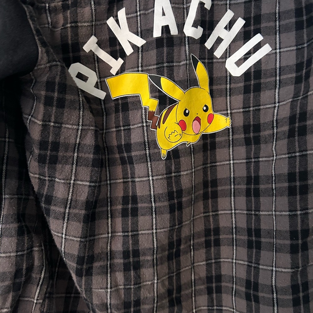 Pokemon Black and Gray Checkered Hoodie - Picture 4 of 6